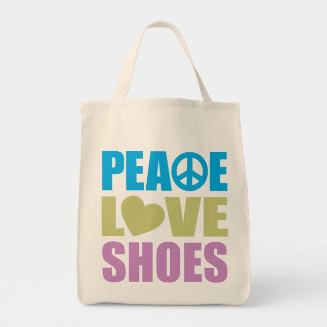 Tote Bag Chaussures d'amour de paix (Devant)