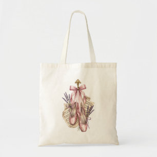 Tote Bag Chaussures de ballet à pointe en aquarelle rose vi