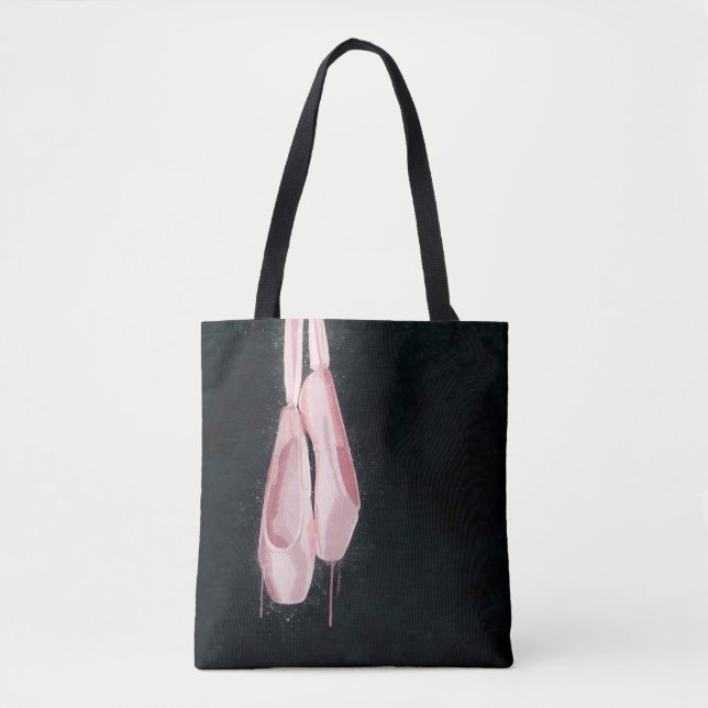 Tote Bag Chaussures de ballet de rose d'art de bruit (Devant)