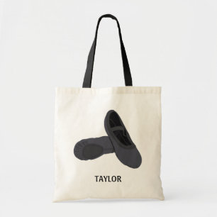 Tote Bag Chaussures de Ballet Noir Chaussons Personnalisées