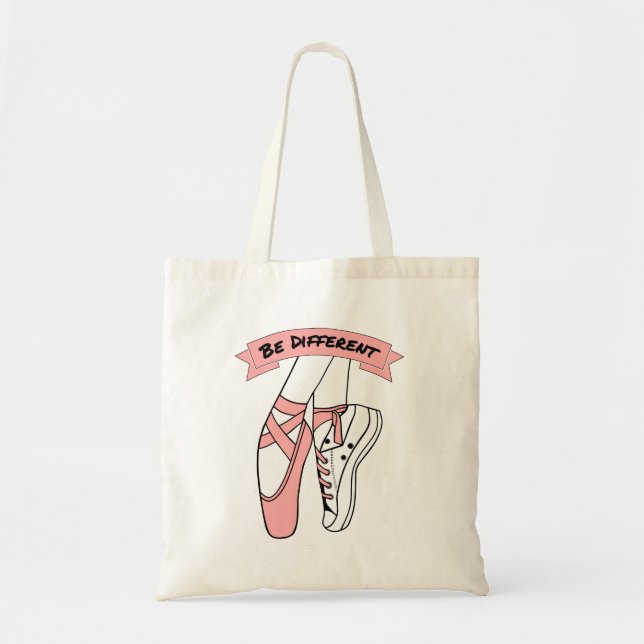 Tote Bag Chaussures en Ballet Rose (Devant)