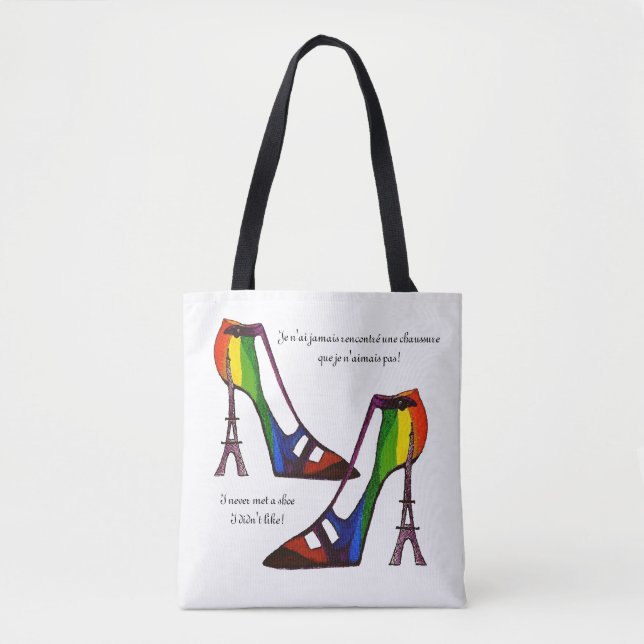 Tote Bag Chaussures françaises vous ne rêvez que de Fourre- (Devant)