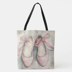 Tote Bag Chaussures plates de ballet à ruban rose pastel vi