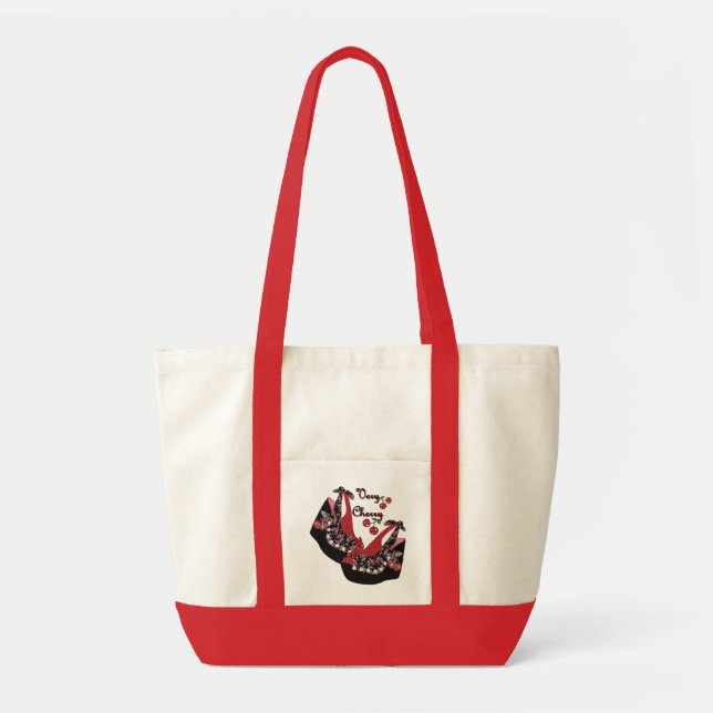 Tote Bag Chaussures RAB Rockabilly Very Cherry (Devant)