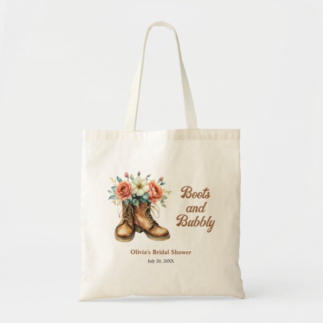 Tote Bag Chaussures rustiques et douche de mariage western  (Devant)