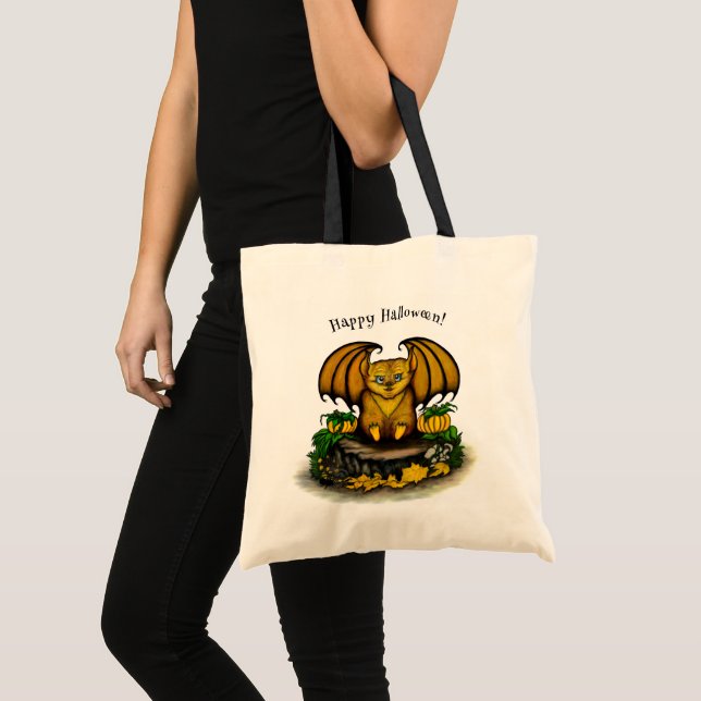 Tote Bag  Chauve-souris mignonne d'Halloween (Devant (produit))