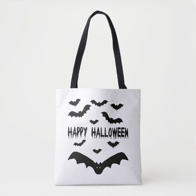 Tote Bag chauves-souris d'Halloween (Devant)
