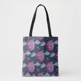 Tote Bag Chauves-souris Monster : Cartoon Vintage