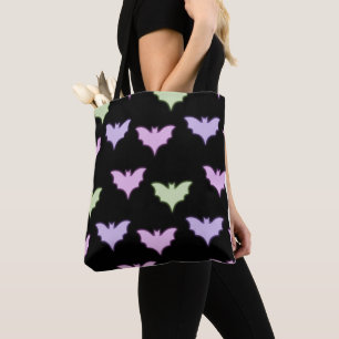 Tote Bag Chauves-souris violet rose néon coloré Halloween