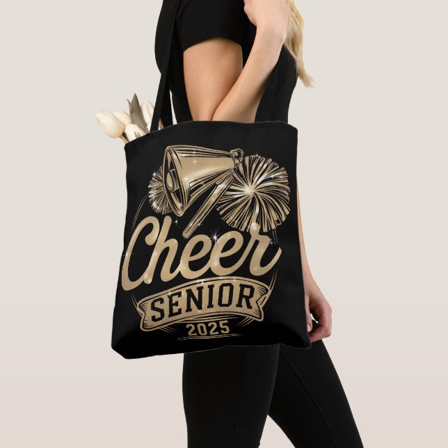 Tote Bag Cheer Senior 2025 Pom-pom girl Graduation Classe D (De près)