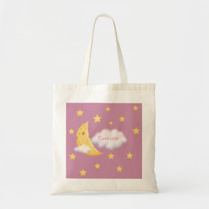 Tote Bag Cheesy Moon & Stars Rose Cloud Fluffy personnalisé