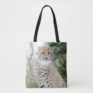 Tote Bag Cheetah en neige
