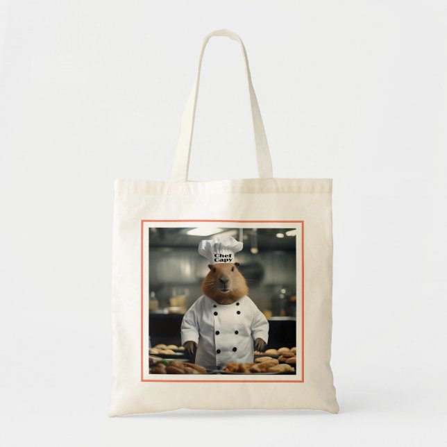 Tote Bag "Chef Capy : Le chef pâtissier Capybara Extraordin (Devant)