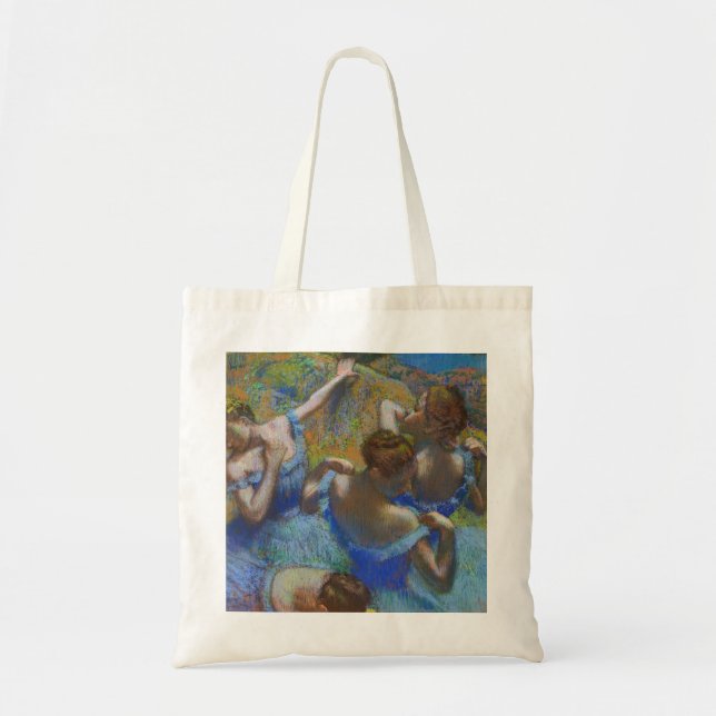 Tote Bag Chef-d'œuvre d'art fin pastel Danseuses bleues de  (Devant)