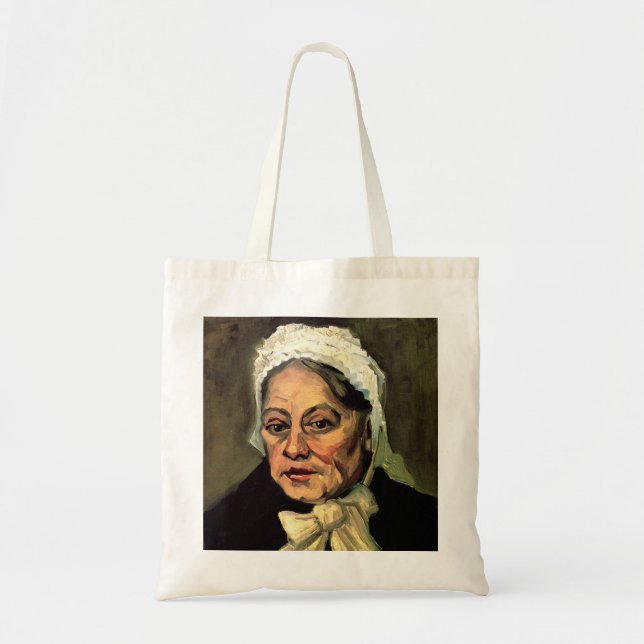 Tote Bag Chef d'une vieille femme Casquette blanche par Vin (Devant)