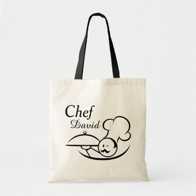 Tote Bag Chef illustré personnalisé (Devant)