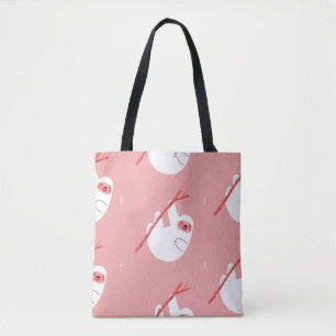 Tote Bag Chemin rouge Tropical rose Vintage