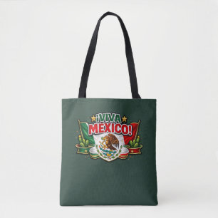 Tote Bag Chemise avec typographie patriotique Viva Mexique