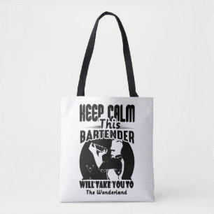 Tote Bag Chemise Bartender - Gardez Le Calme Cette T-shirt