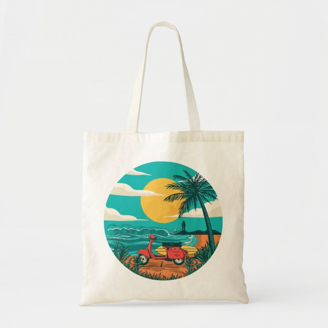Tote Bag Chemise de plage, Vacances, Vacances d'été (Devant)