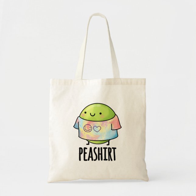 Tote Bag Chemise de pois drôle Veggie Pea TShirt Pun (Devant)