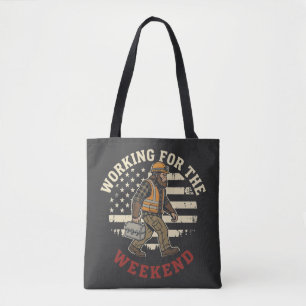 Tote Bag Chemise drôle de Bigfoot pour la fête du Travail à