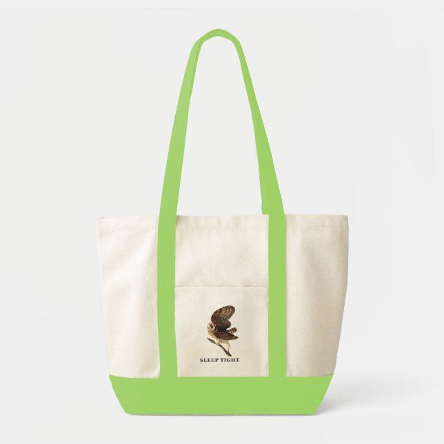 Tote Bag Chemise drôle de chouette effraie  (Devant)