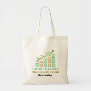 Tote Bag Chemise drôle pour joueur de poker Je mise sur le