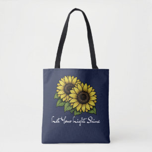 Tote Bag Chemise femme tournesol 'Laissez briller votre lum