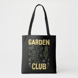 Tote Bag Chemise Rétro Drôle Club de Jardin Mignon Amoureux