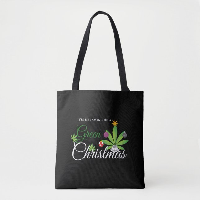 Tote Bag Chemise verte de Noël (Devant)