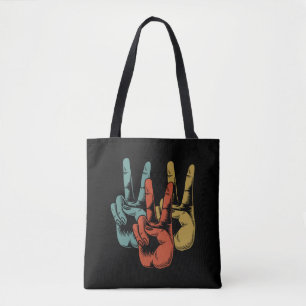 Tote Bag Chemise Vintage Retro Paix 60's 70's Hippie