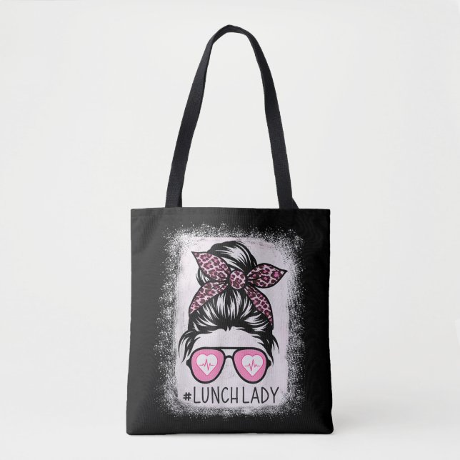 Tote Bag Chemises blanchies Lady Life Pink Leopard Messy (Devant)