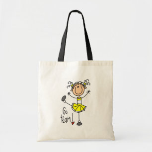Tote Bag Chemises et cadeaux en Pom-pom girl jaune