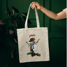 Cher bonhomme de neige avec nom 1 côté