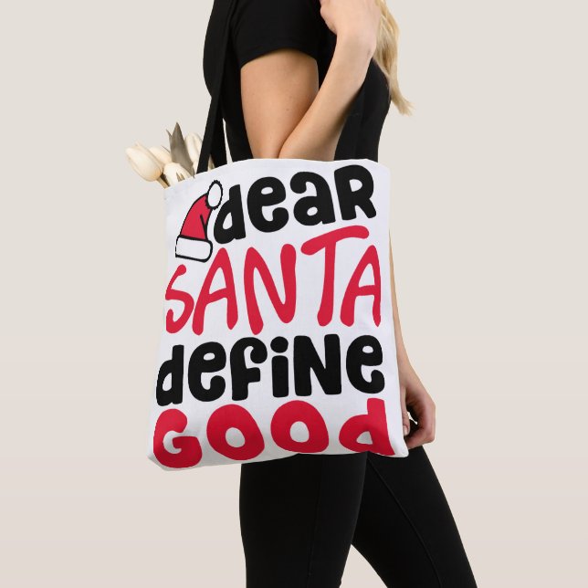 Tote Bag Cher Père Noël définir bon Noël (De près)