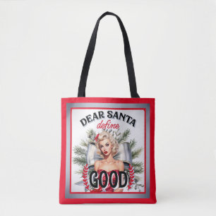 Tote Bag Cher Père Noël Définir une bonne Pinup Rétro