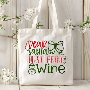 Tote Bag Cher Père Noël, une typographie moderne du vin
