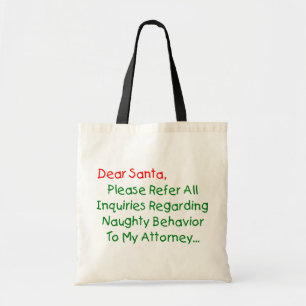 Tote Bag Cher Procureur Père Noël - Lettre de Noël drôle