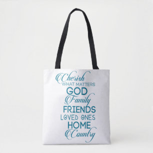 Tote Bag Chercher ce qui compte Turquoise