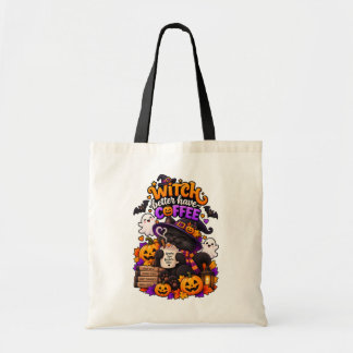 Tote Bag Chère Sorcière, Apporte Mon Café Mignon Chat Tot H