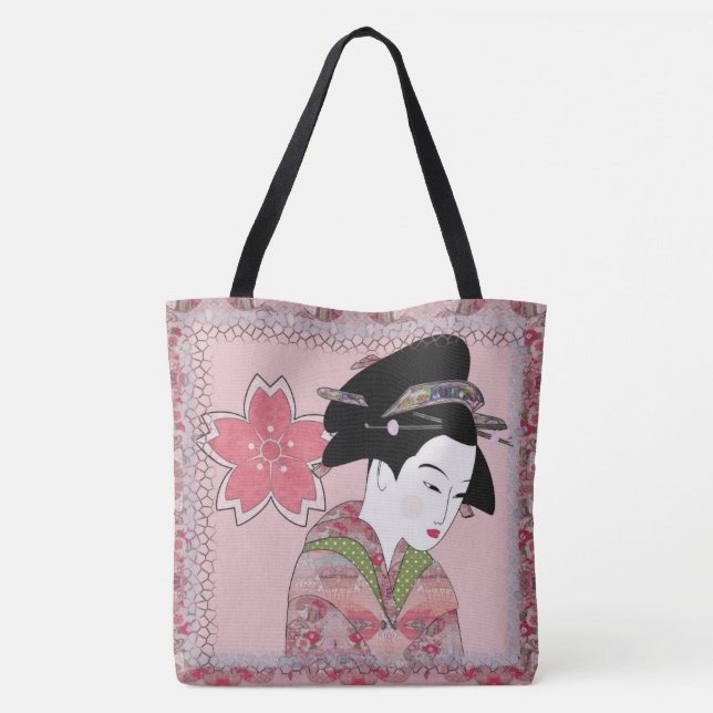 Tote Bag Cherry Blossom Geisha (Dos)