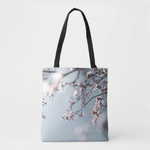 TOTE BAG CHERRY ROSE BLOSSOM EN FERMETURE PHOTOGRAPHIE
