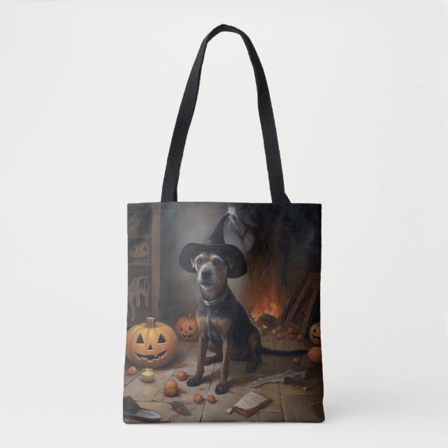 Tote Bag Chesapeake Bay Terrier Citrouille Halloween effray (Devant)