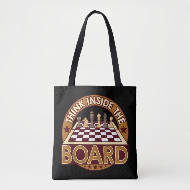 Tote Bag ChessBoard Citation Joueur d'échecs Penser Jeu Boa (Devant)