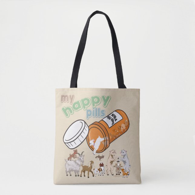 Tote Bag CHÈTES FUNNY | PERSONNALISER Mes Happy Pills GetYe (Devant)