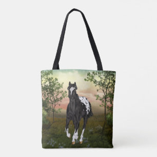Tote Bag Cheval Appaloosa Noir