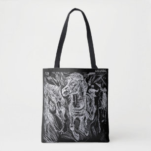 Tote Bag Cheval au Galop – Edvard Munch Personnalisé 