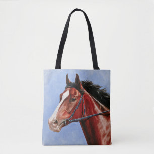 Tote Bag Cheval de course de Baie Thoroughbred