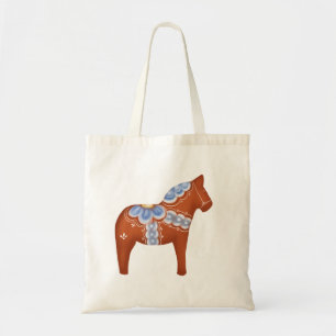 Tote Bag Cheval de Dala Rouge